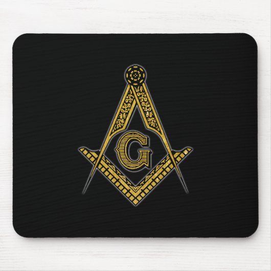 Freemason (zwart en goud) muismat (Voorkant)