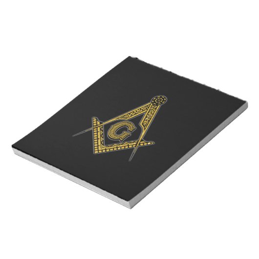 Freemason (zwart en goud) notitieblok (Linkerzijde)