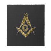 Freemason (zwart en goud) notitieblok (Voorkant)