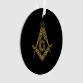 Freemason (zwart en goud) ornament (voorkant)