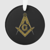 Freemason (zwart en goud) ornament (voorkant)