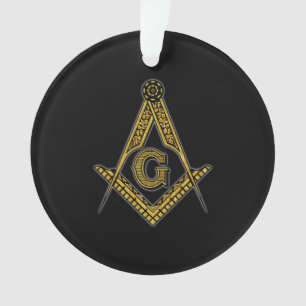 Freemason (zwart en goud) ornament