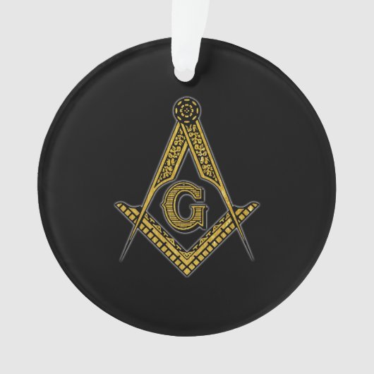 Freemason (zwart en goud) ornament (voorkant)