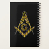 Freemason (zwart en goud) planner (Achterkant)