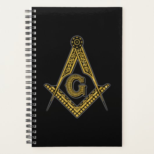 Freemason (zwart en goud) planner (Voorkant)