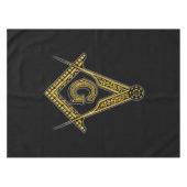 Freemason (zwart en goud) tafelkleed (Voorkant (Horizontaal))