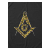 Freemason (zwart en goud) tafelkleed (Voorkant)
