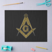 Freemason (zwart en goud) tissuepapier (Craft)
