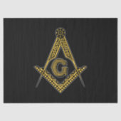 Freemason (zwart en goud) tissuepapier (Voorkant)