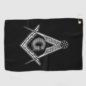 Freemason (zwart) golfhanddoek (Horizontaal)