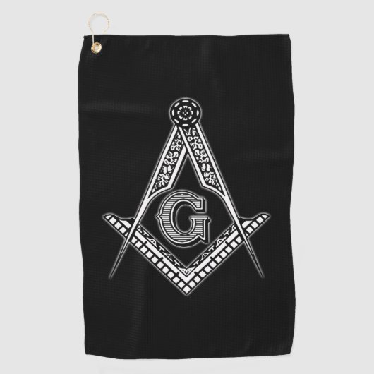 Freemason (zwart) golfhanddoek (Voorkant)