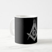 Freemason (zwart) koffiemok (Voorkant links)