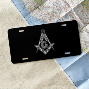 Freemason (zwart) nummerplaat