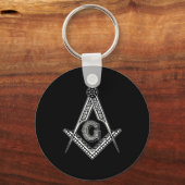 Freemason (zwart) sleutelhanger (Voorkant)