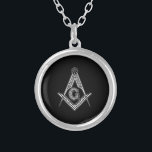 Freemason (zwart) zilver vergulden ketting<br><div class="desc">Freemason (zwart)</div>