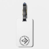 Freemasonerbord Bagagelabel (Achterkant verticaal)