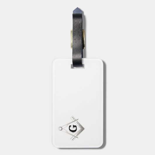 Freemasonerbord Bagagelabel (Achterkant verticaal)