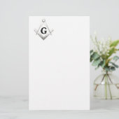 Freemasonerbord Briefpapier (Staand voorkant)