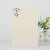 Freemasonerbord Briefpapier (Staand voorkant)