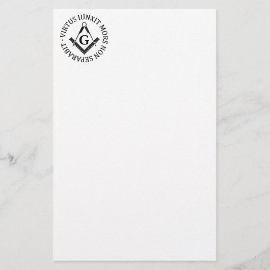 Freemasonerbord Briefpapier (Voorkant)