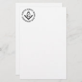 Freemasonerbord Briefpapier (Voorkant / Achterkant)