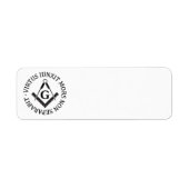 Freemasonerbord Etiket (Voorkant)