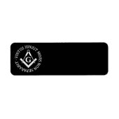 Freemasonerbord Etiket (Voorkant)
