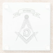Freemasonerbord Glazen Onderzetter (Achterkant)
