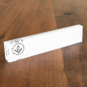 Freemasonerbord Naambordje (Zijkant)