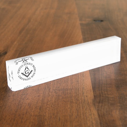 Freemasonerbord Naambordje (Zijkant)