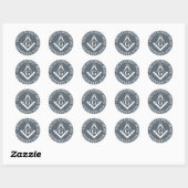 Freemasonerbord Ronde Sticker (Vel)