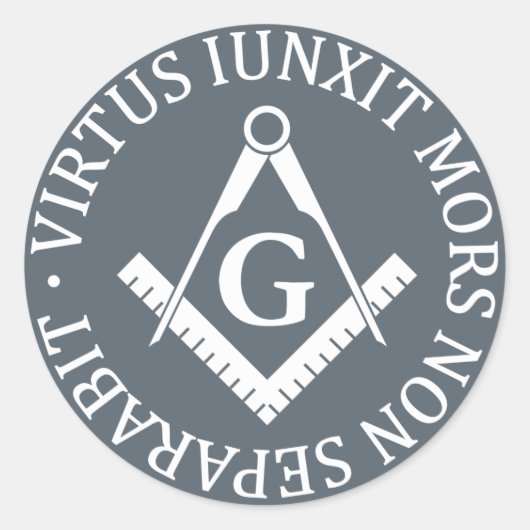 Freemasonerbord Ronde Sticker (Voorkant)