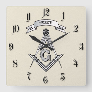 Freemasonerbord Vierkante Klok