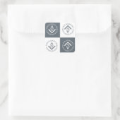 Freemasonerbord Vierkante Sticker (Tas)