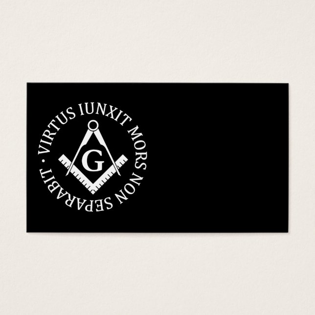 Freemasonerbord Visitekaartje (Voorkant)