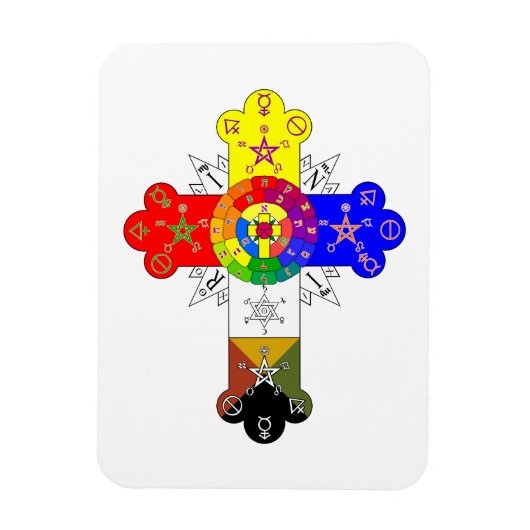 Freemasonic Rosy Cross Magneet (Verticaal)