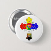 Freemasonic Rosy Cross Ronde Button 5,7 Cm (Voorkant /achterkant)