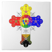 Freemasonic Rosy Cross Tegeltje (Voorkant)