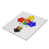 Freemasonic Rosy Cross Tegeltje (Zijkant)