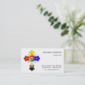 Freemasonic Rosy Cross Visitekaartje (Staand voorkant)