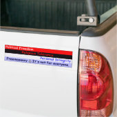 Freemasonie — Het is niet voor iedereen. Bumpersticker (Op Truck)