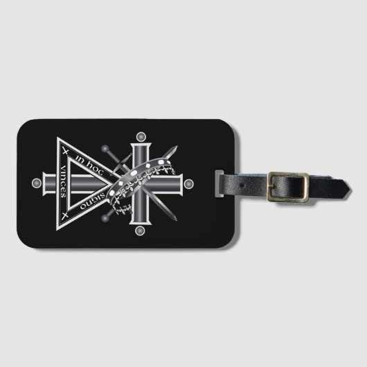 Freemasonkruis Bagagelabel (Voorkant (horizontaal))