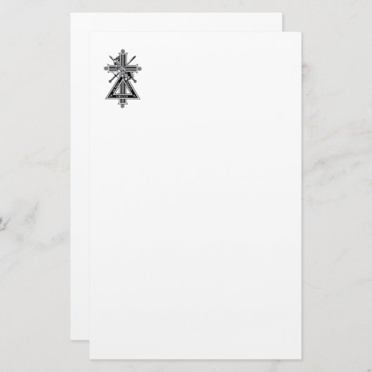 Freemasonkruis Briefpapier (Voorkant / Achterkant)