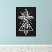 Freemasonkruis Canvas Afdruk (Insitu (Houten vloer))