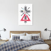 Freemasonkruis Canvas Afdruk (Insitu (Slaapkamer))