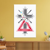 Freemasonkruis Canvas Afdruk (Insitu (Woonkamer))