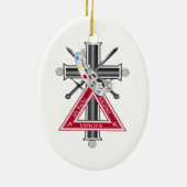 Freemasonkruis Keramisch Ornament (Achterkant)