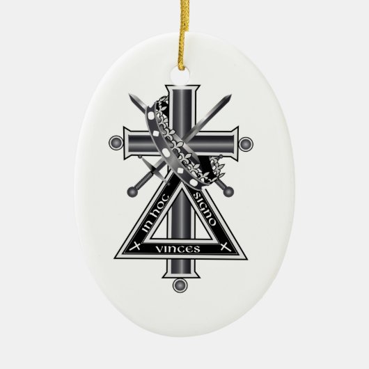 Freemasonkruis Keramisch Ornament (Voorkant)