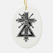 Freemasonkruis Keramisch Ornament (Achterkant)
