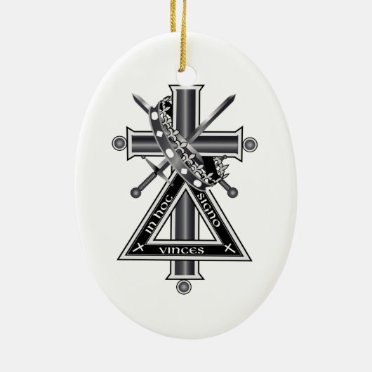 Freemasonkruis Keramisch Ornament (Achterkant)